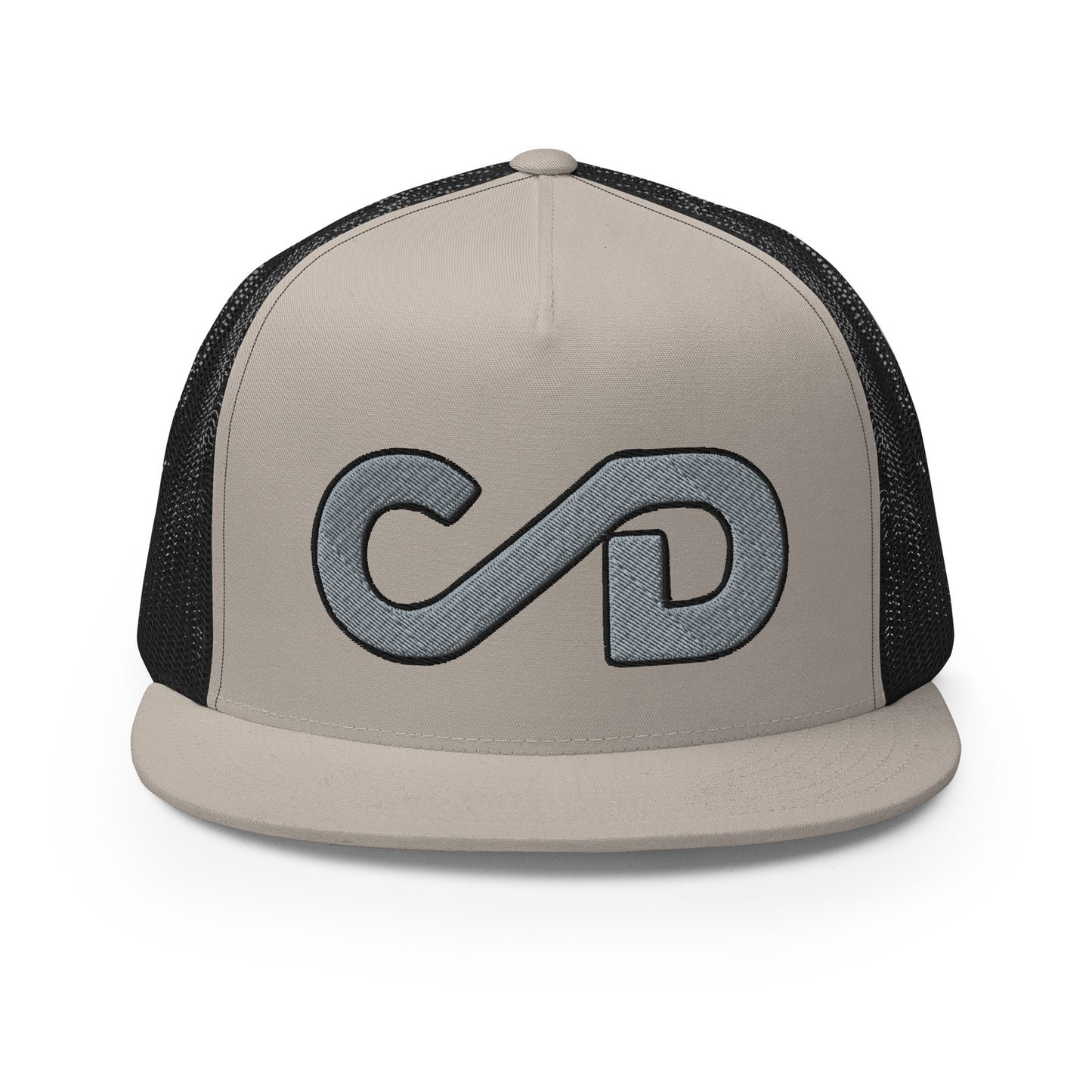 Black and Gray Big Brand Trucker Cap