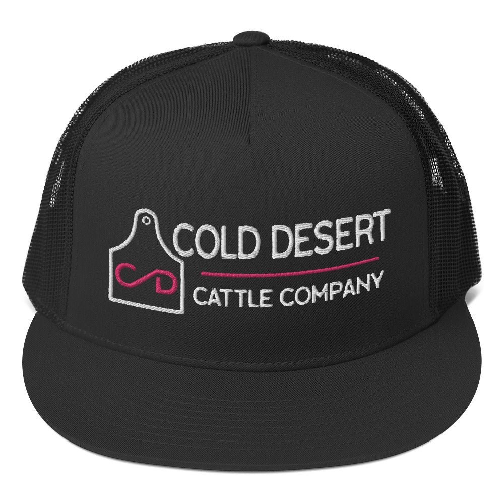 Pink Cold Desert Cattle Co. Flatbill Trucker Cap