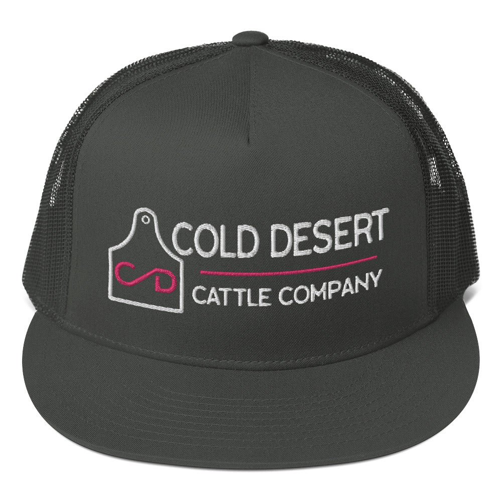 Pink Cold Desert Cattle Co. Flatbill Trucker Cap
