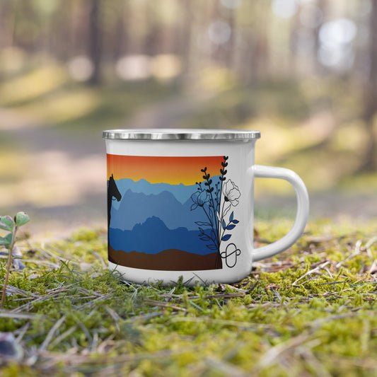 Western Sunset Enamel Mug