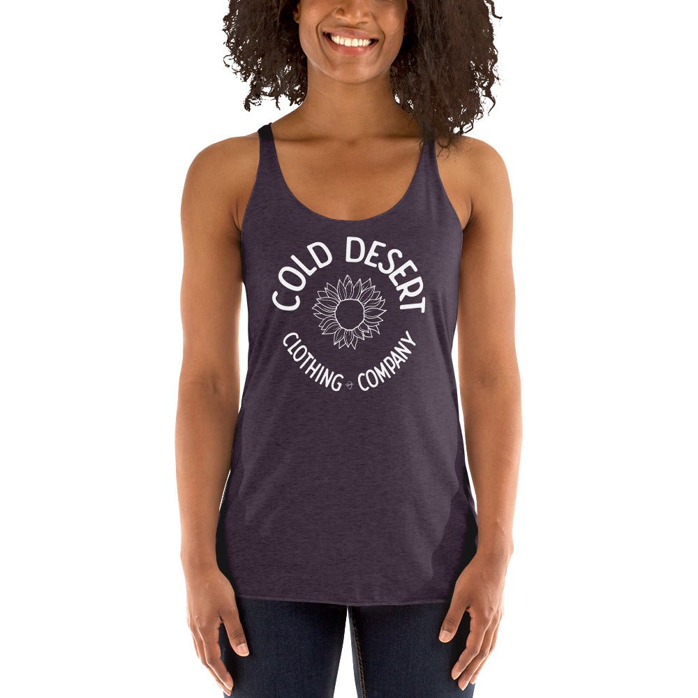 Cold Desert Sunflower Women's Racerback Tank